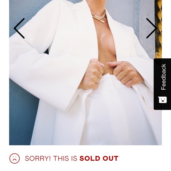 Nasty Gal Oversized Boyfriend White Blazer - Picture 6 of 6